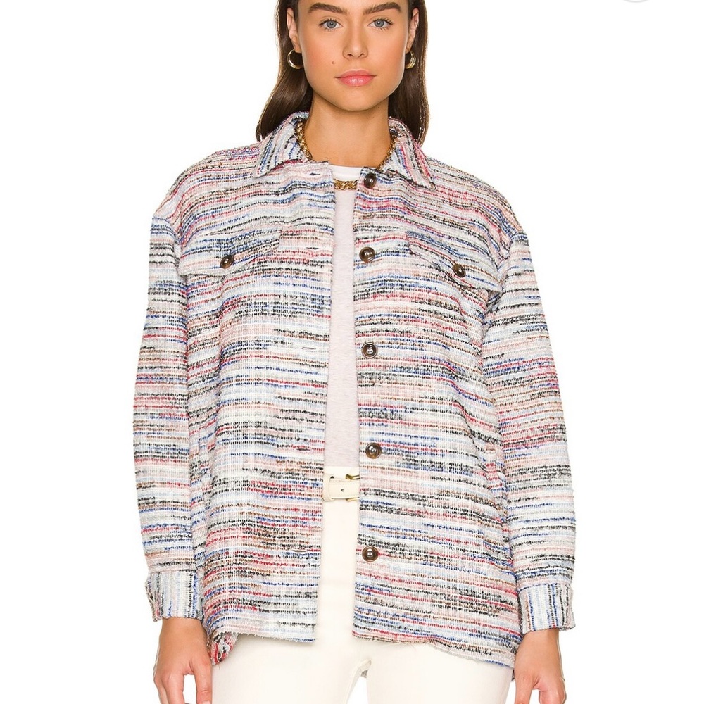 NWT. BCBG Tweed shirt jacket.